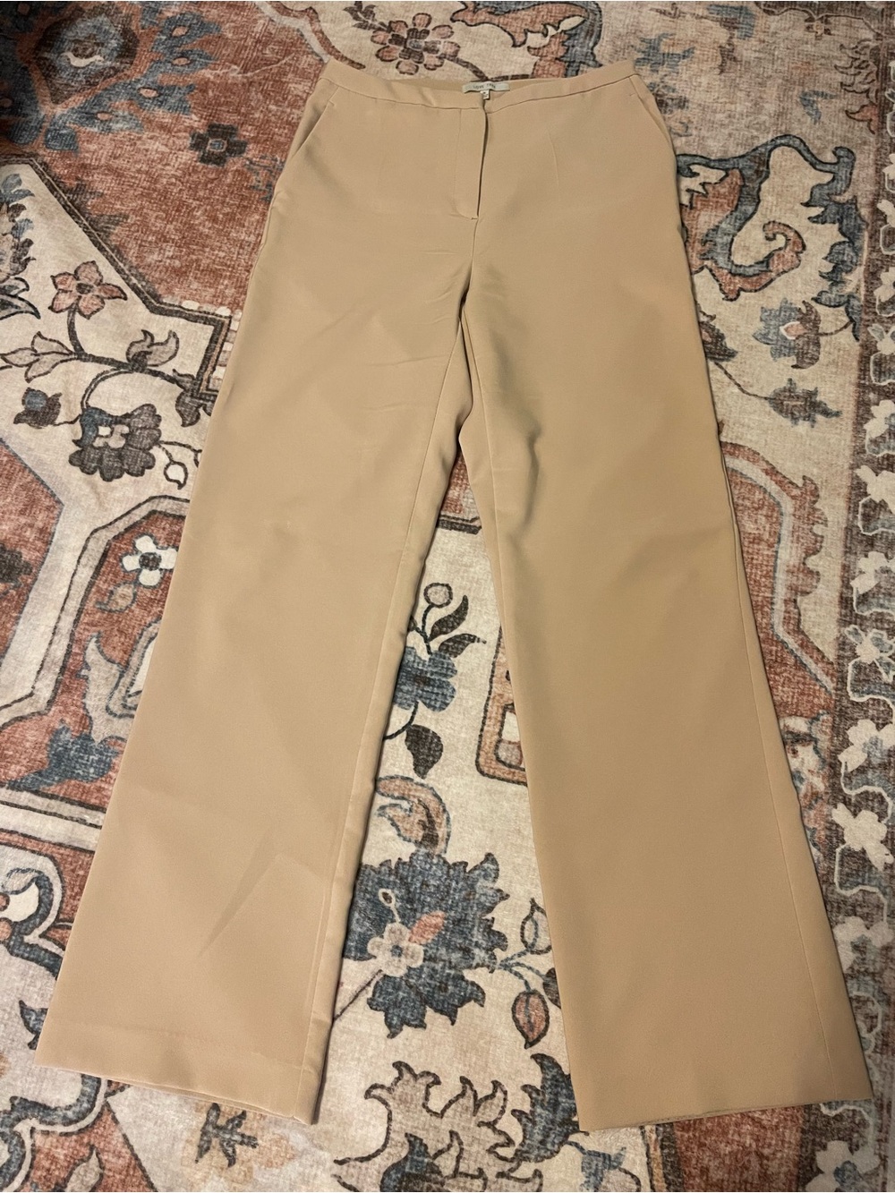 Love Tree Wide-Leg Pants in Camel Tan